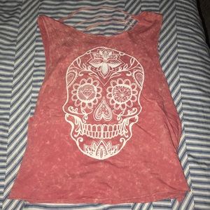 Sugar skull muscle tee